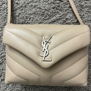 Yves Saint Laurent Cream Crossbody Bag